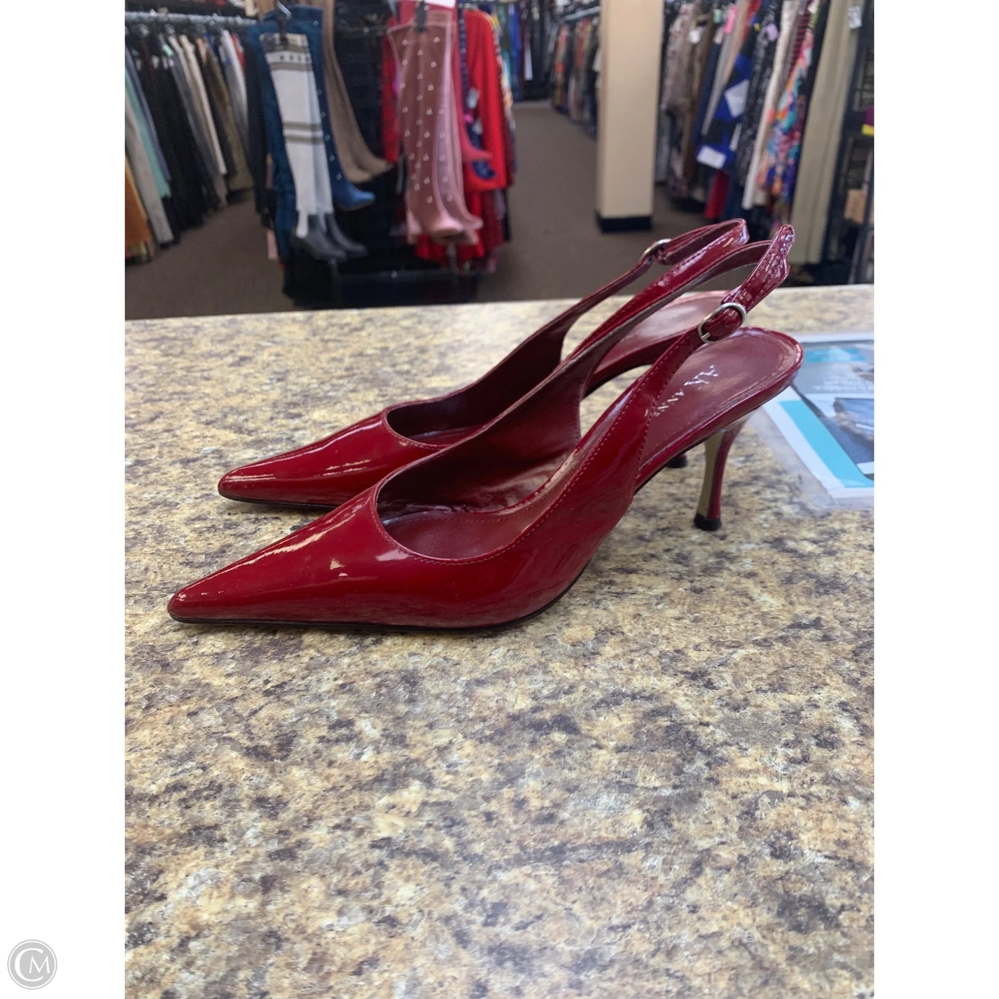 Shoes Heels Block By Anne Klein In Maroon, Size: 7.5
