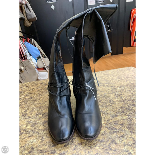 Boots Knee Heels By Cmf In Black, Size: 12