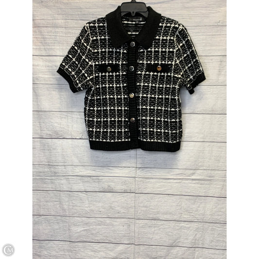 Sweater Short Sleeve By Cmf In Black & White, Size: M