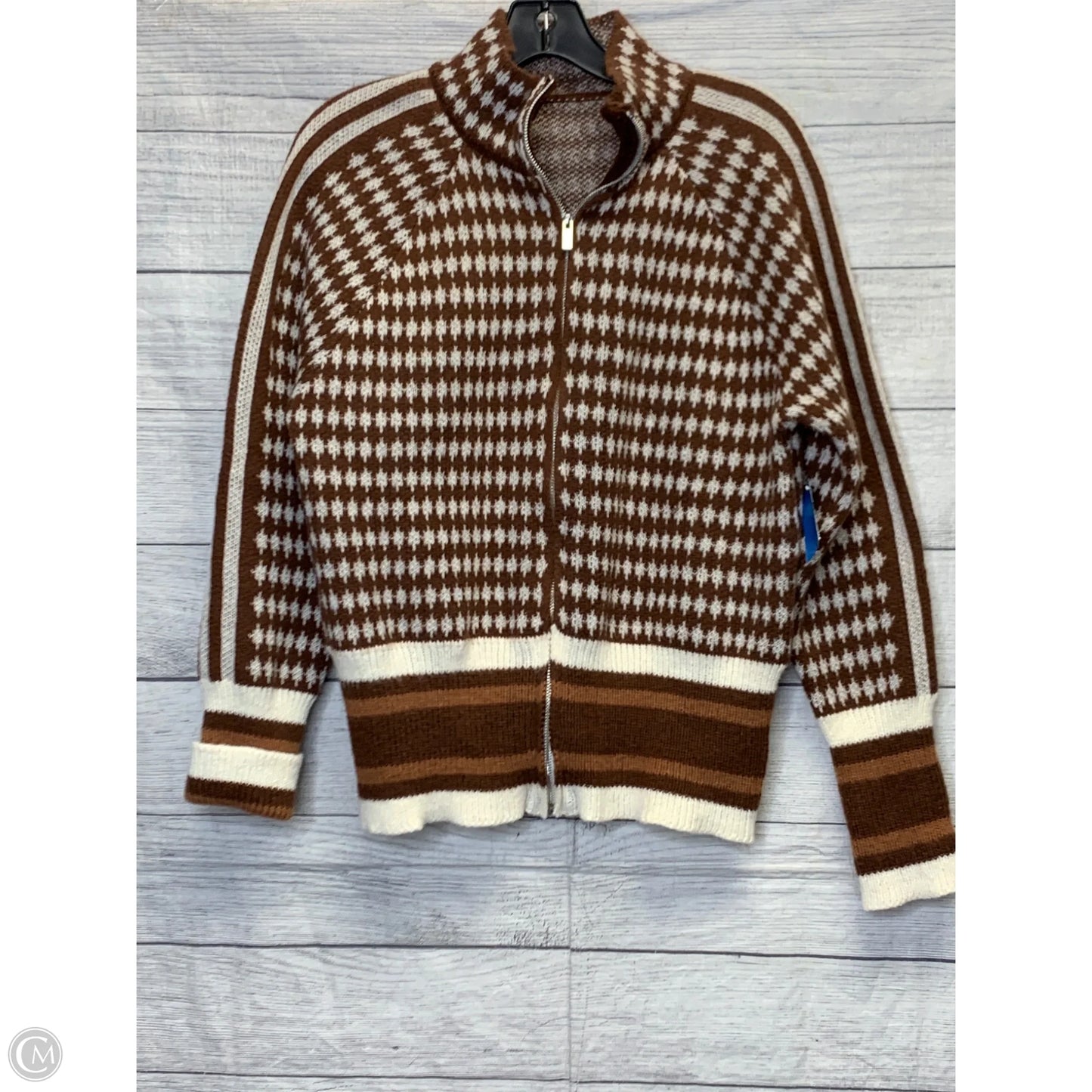 Jacket Other By Cmf In Brown & Cream, Size: L