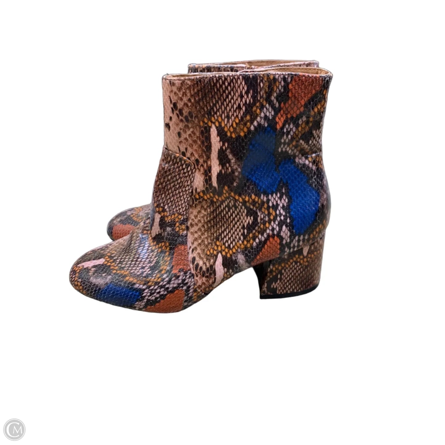 Boots Ankle Heels By Rouge In Snakeskin Print, Size: 7.5