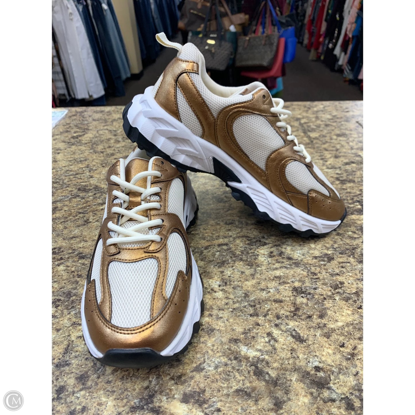 Shoes Athletic By Azalea Wang In Bronze, Size: 9