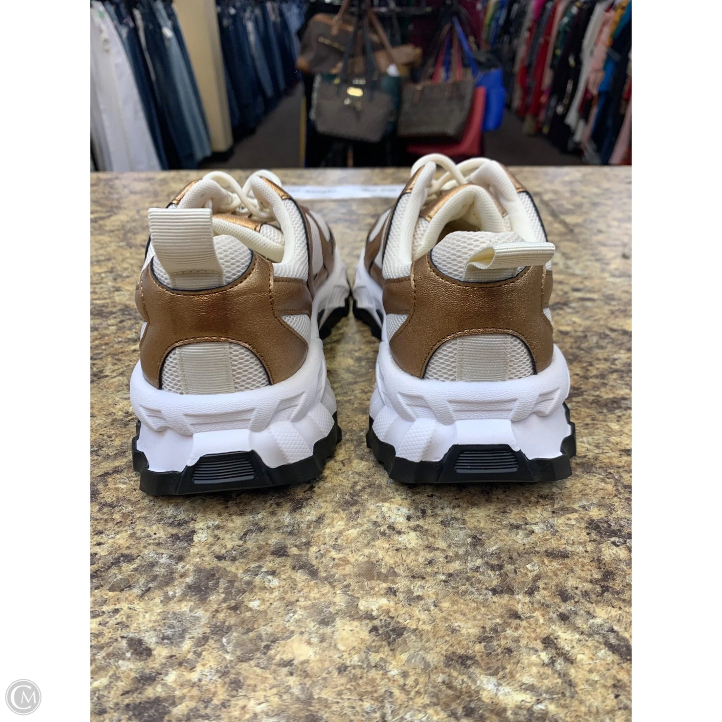 Shoes Athletic By Azalea Wang In Bronze, Size: 9