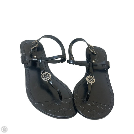 Sandals Designer By Coach In Black, Size: 8