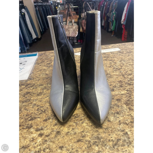 Boots Ankle Heels By Nasty Gal In Black & Silver, Size: 7