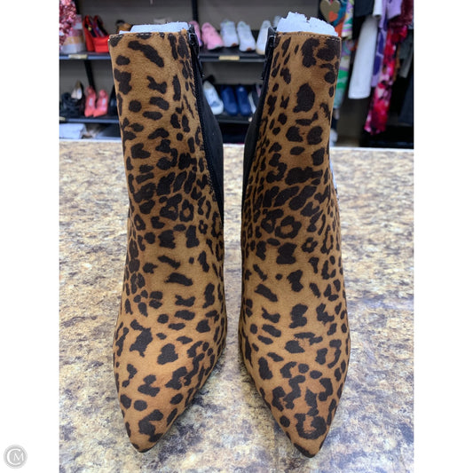 Boots Ankle Heels By Shoedazzle In Animal Print, Size: 10