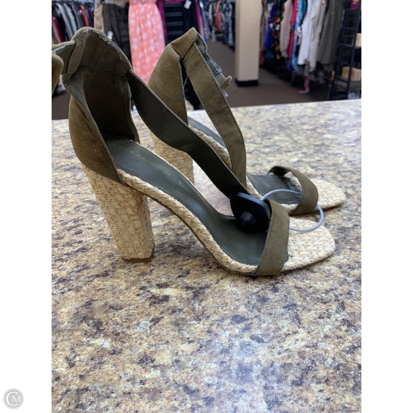 Shoes Heels Block By Cmf In Green, Size: 10