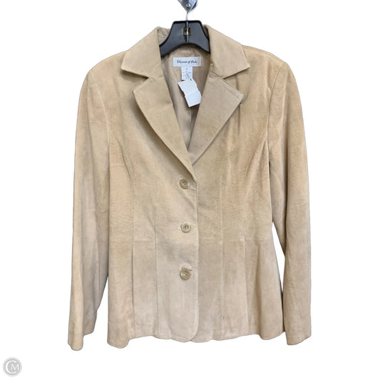 Jacket Leather By Preston And New York In Tan, Size: S