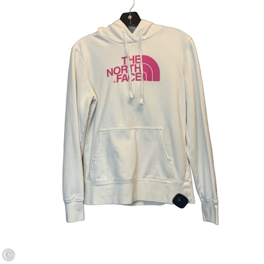 Athletic Sweatshirt Hoodie By The North Face In Pink & White, Size: S