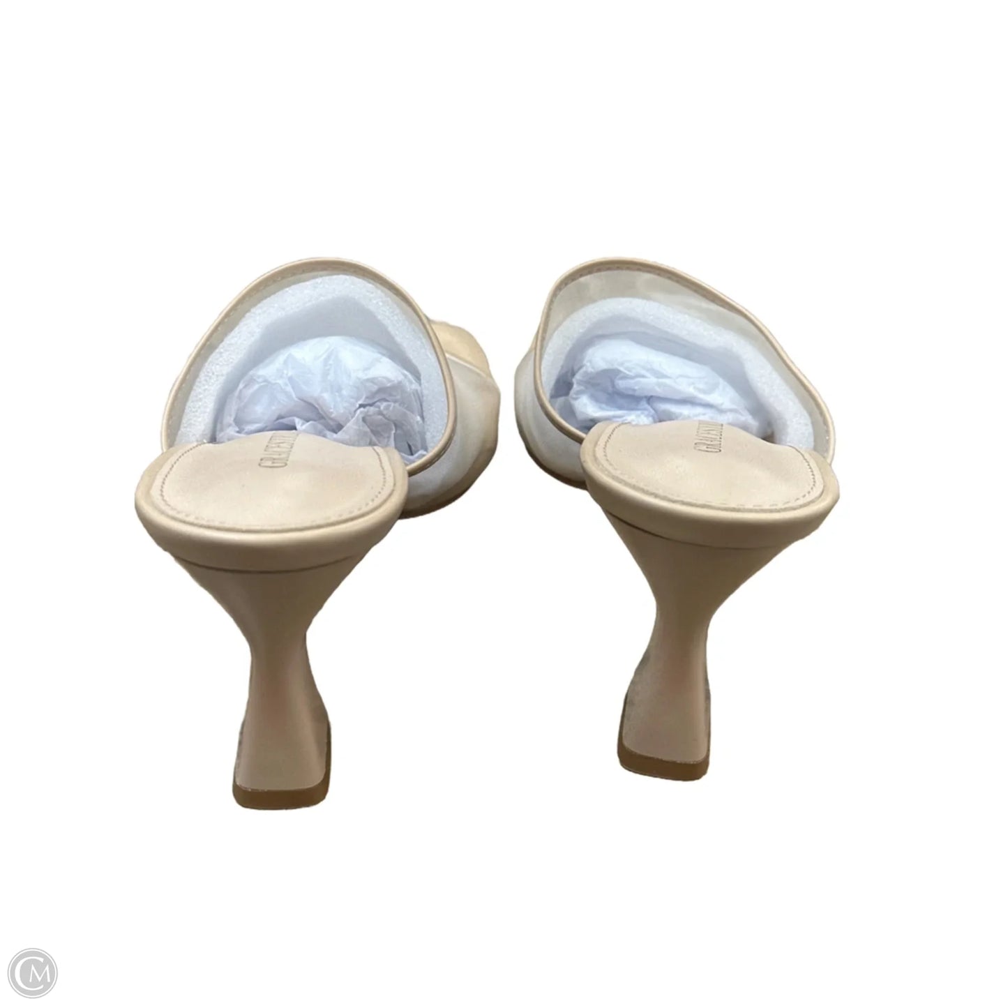 Sandals Heels Kitten By Cmf In Beige, Size: 9