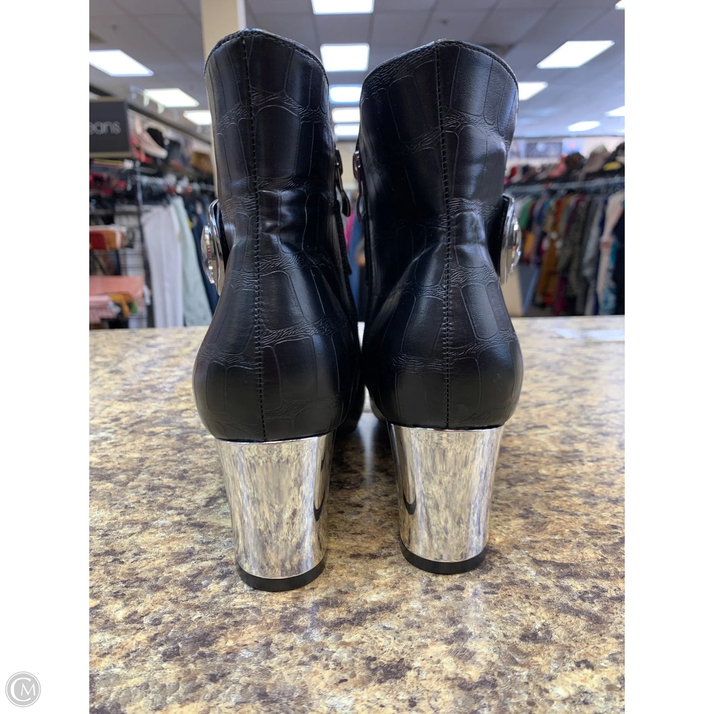 Boots Ankle Heels By Cmf In Black, Size: 9