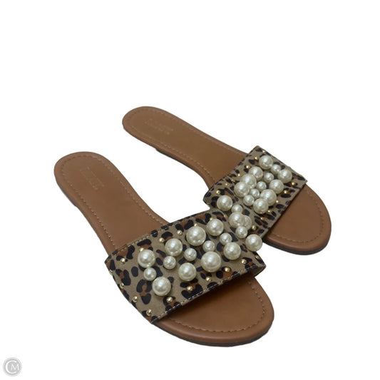 Sandals Flats By Mix It In Animal Print, Size: 8