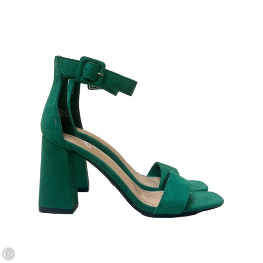 Shoes Heels Block By Bamboo In Green, Size: 7