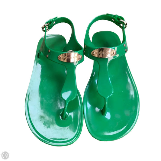 Sandals Flats By Michael By Michael Kors In Green, Size: 5.5