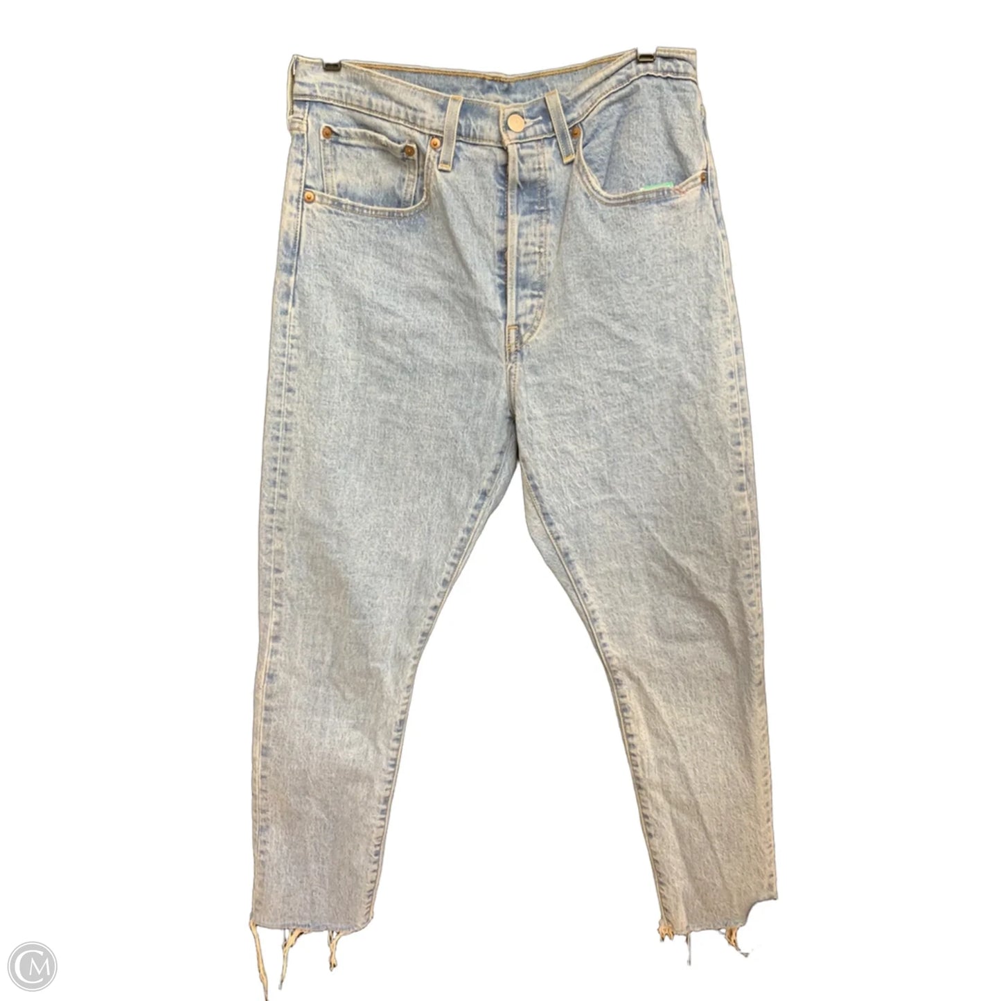 Jeans Straight By Levis In Blue Denim, Size: L