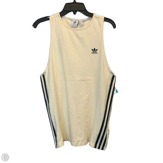 Athletic Tank Top By Adidas In Cream, Size: M