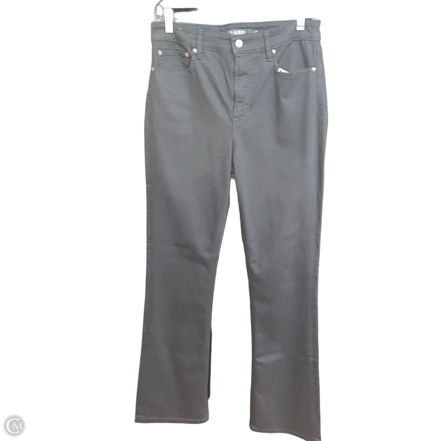 Jeans Straight By Lauren By Ralph Lauren In Black Denim, Size: 8