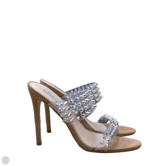 Sandals Heels Stiletto By Steve Madden In Beige, Size: 7.5