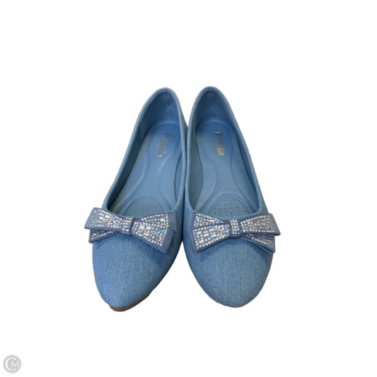 Shoes Flats By Cmf In Blue Denim, Size: 9