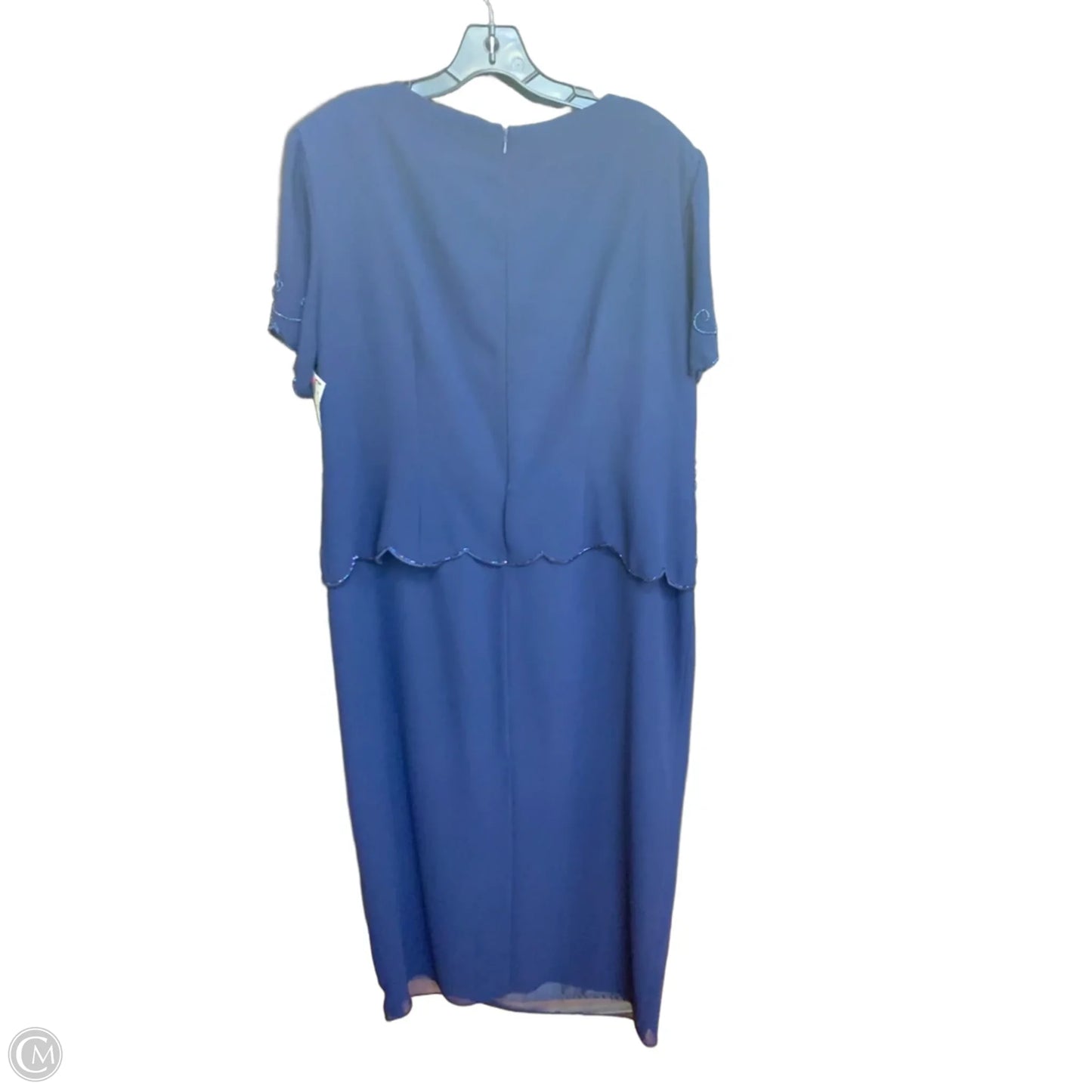 Dress Party Midi By R And M Richards In Navy, Size: 2x
