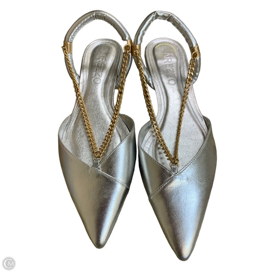 Shoes Flats By Cmf In Silver, Size: 9.5