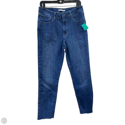Jeans Skinny By Levis In Blue Denim, Size: L