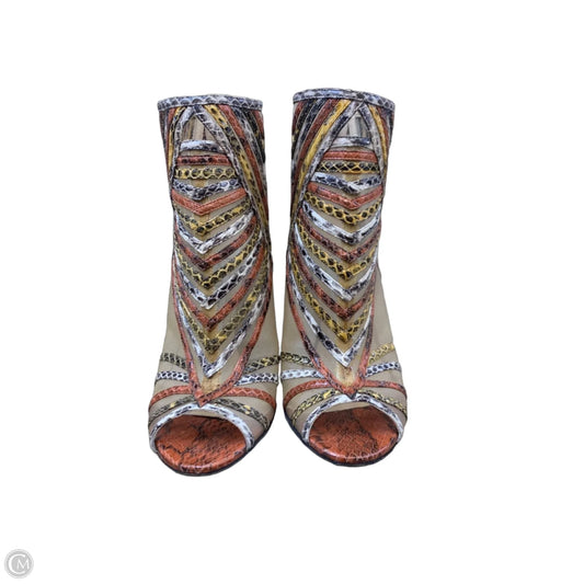 Sandals Luxury Designer By Jimmy Choo In Snakeskin Print, Size: 6