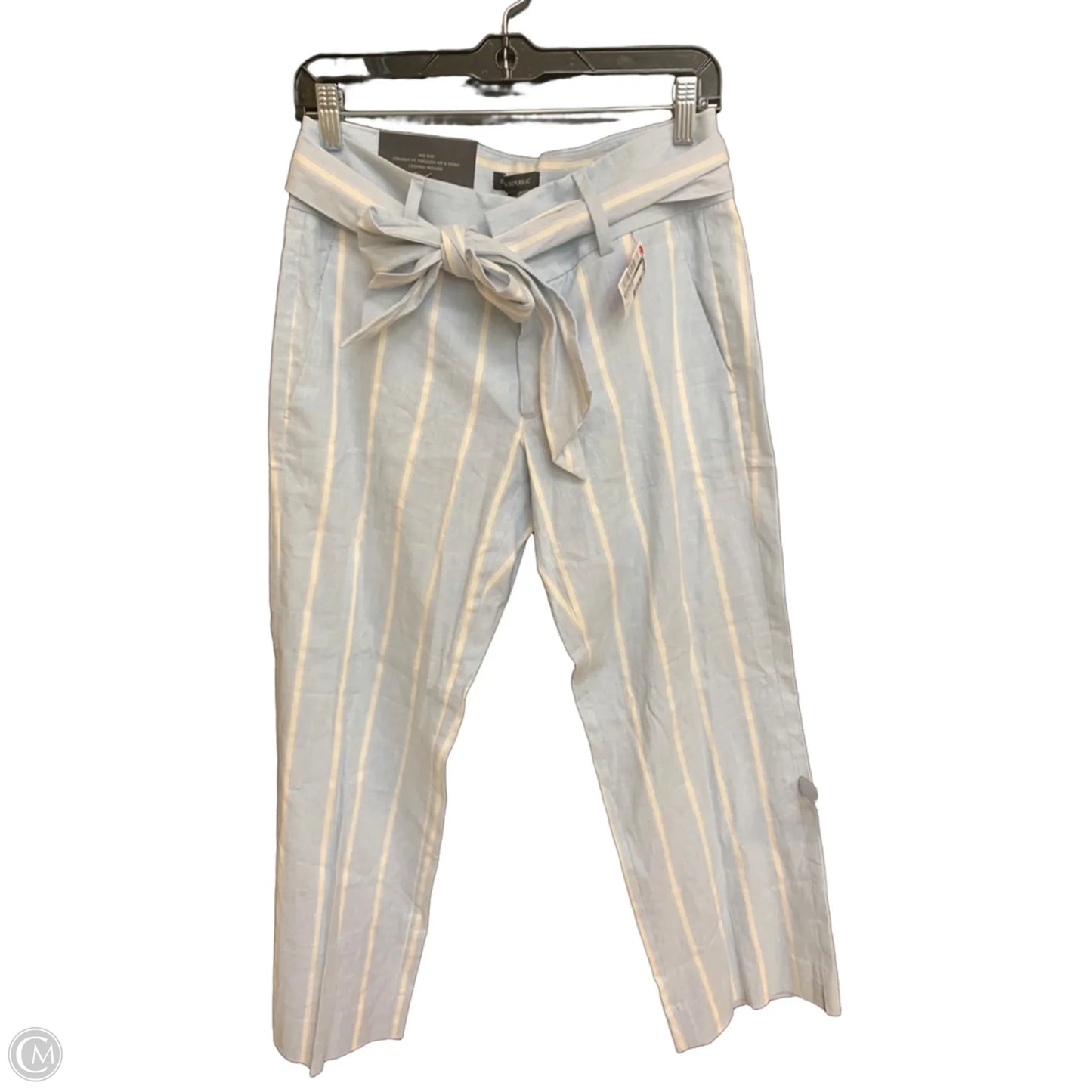 Pants Cropped By Banana Republic In Striped Pattern, Size: 4