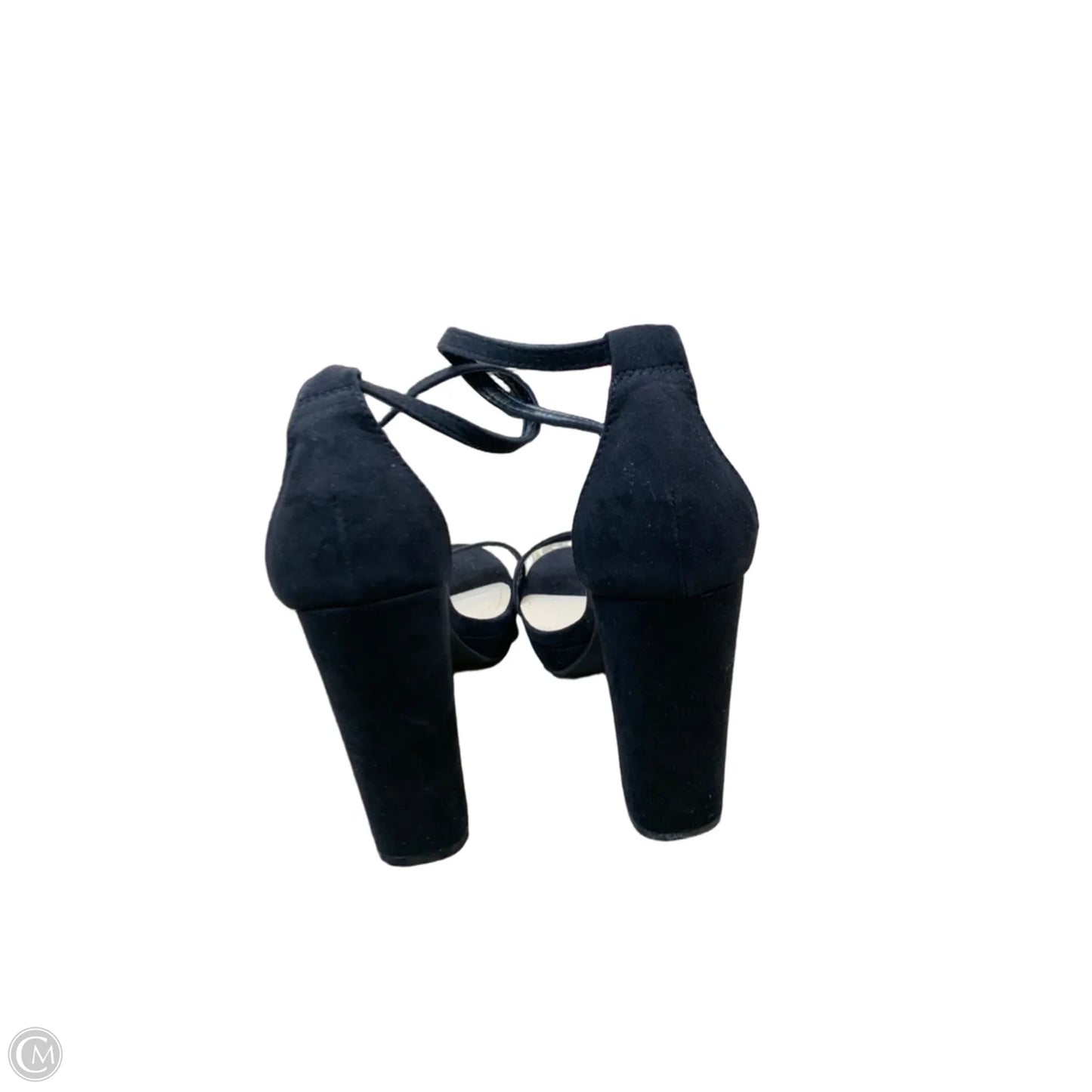 Sandals Heels Block By Fashion Nova In Black, Size: 8