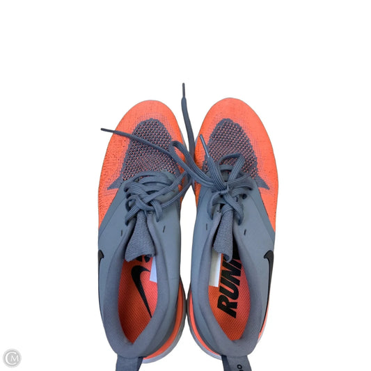 Shoes Athletic By Nike In Grey & Orange, Size: 9