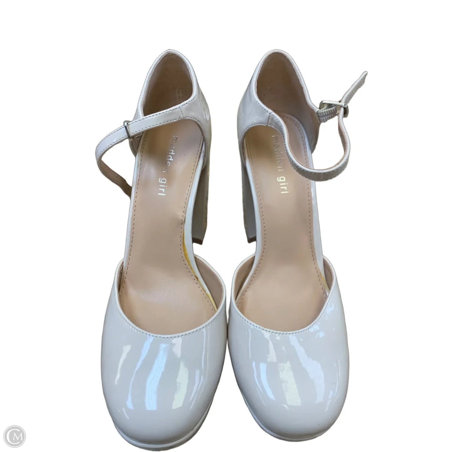 Shoes Heels Block By Madden Girl In Cream, Size: 8.5