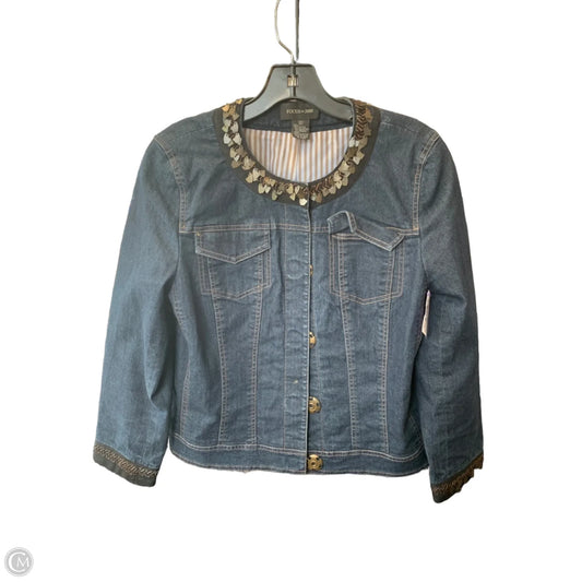 Jacket Denim By Focus In Blue Denim, Size: 8