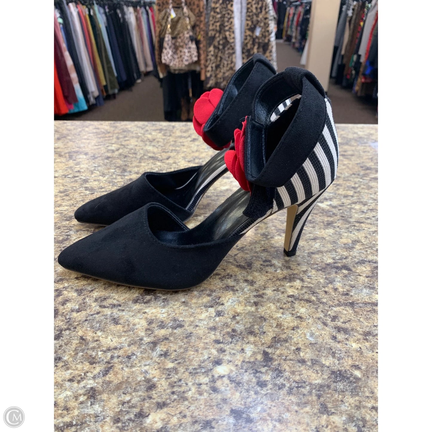 Shoes Heels Stiletto By Clothes Mentor In Black & Cream, Size: 10