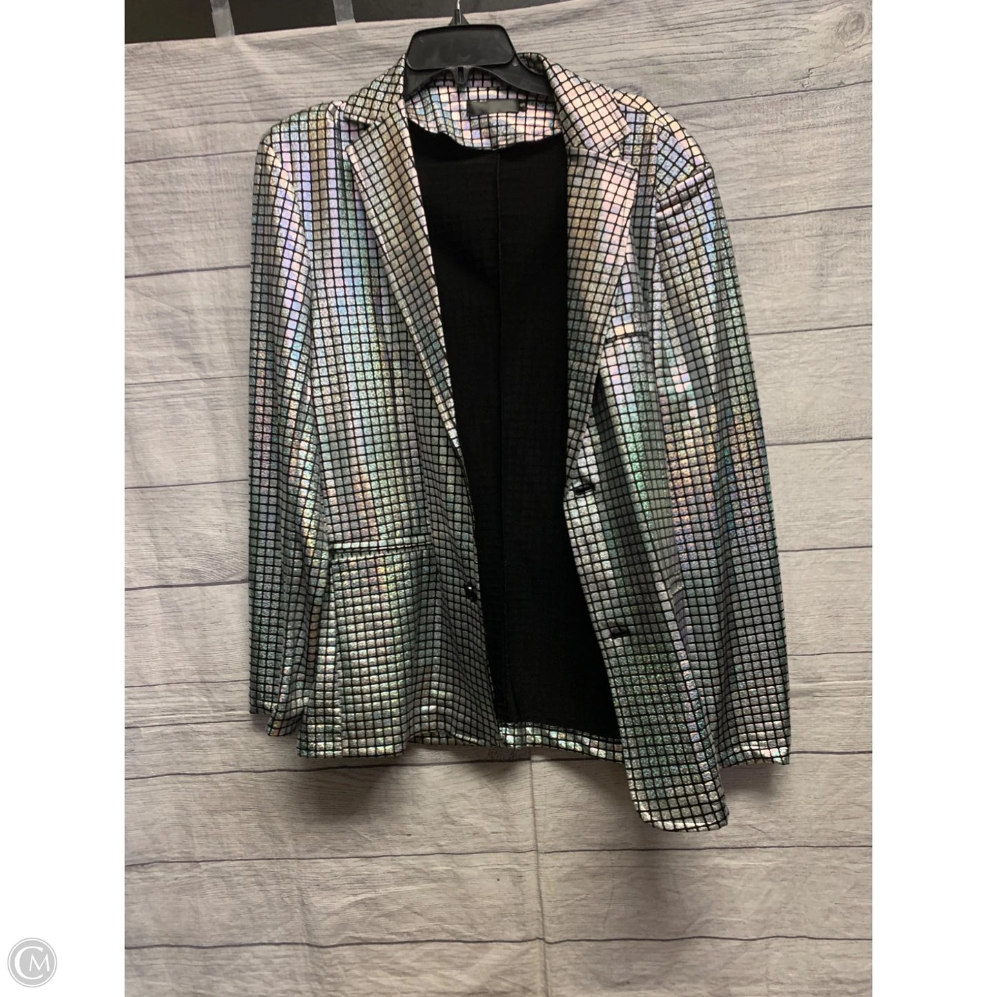 Jacket Other By Clothes Mentor In Black & Silver, Size: S