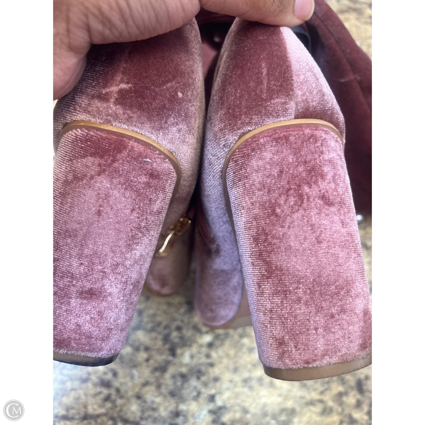 Boots Knee Heels By Yoki In Pink, Size: 8