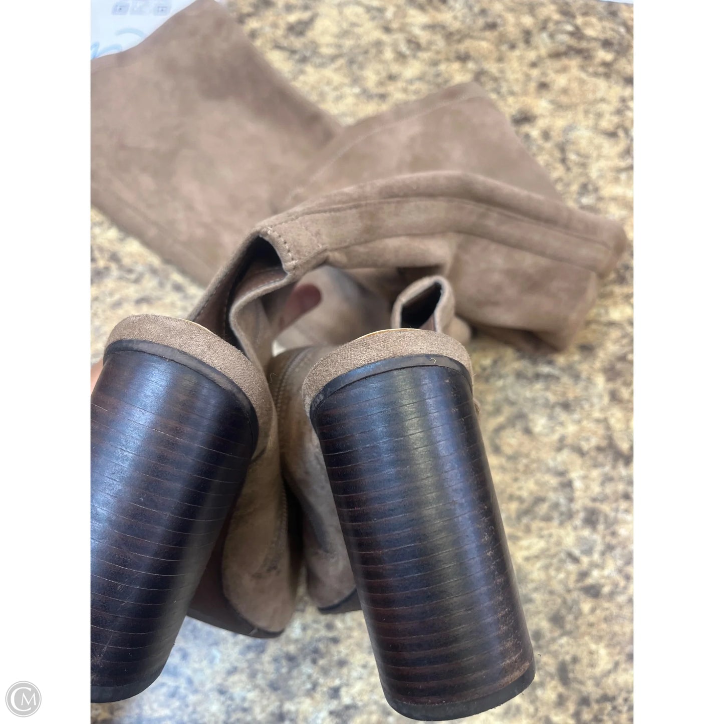 Boots Knee Heels By Mia In Beige, Size: 7.5