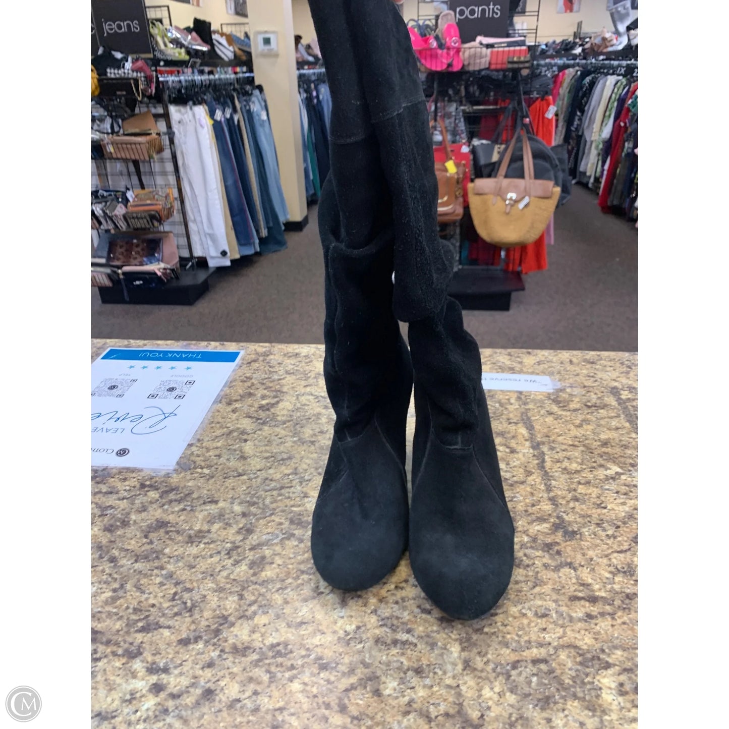 Boots Knee Heels By Bcbg In Black, Size: 10