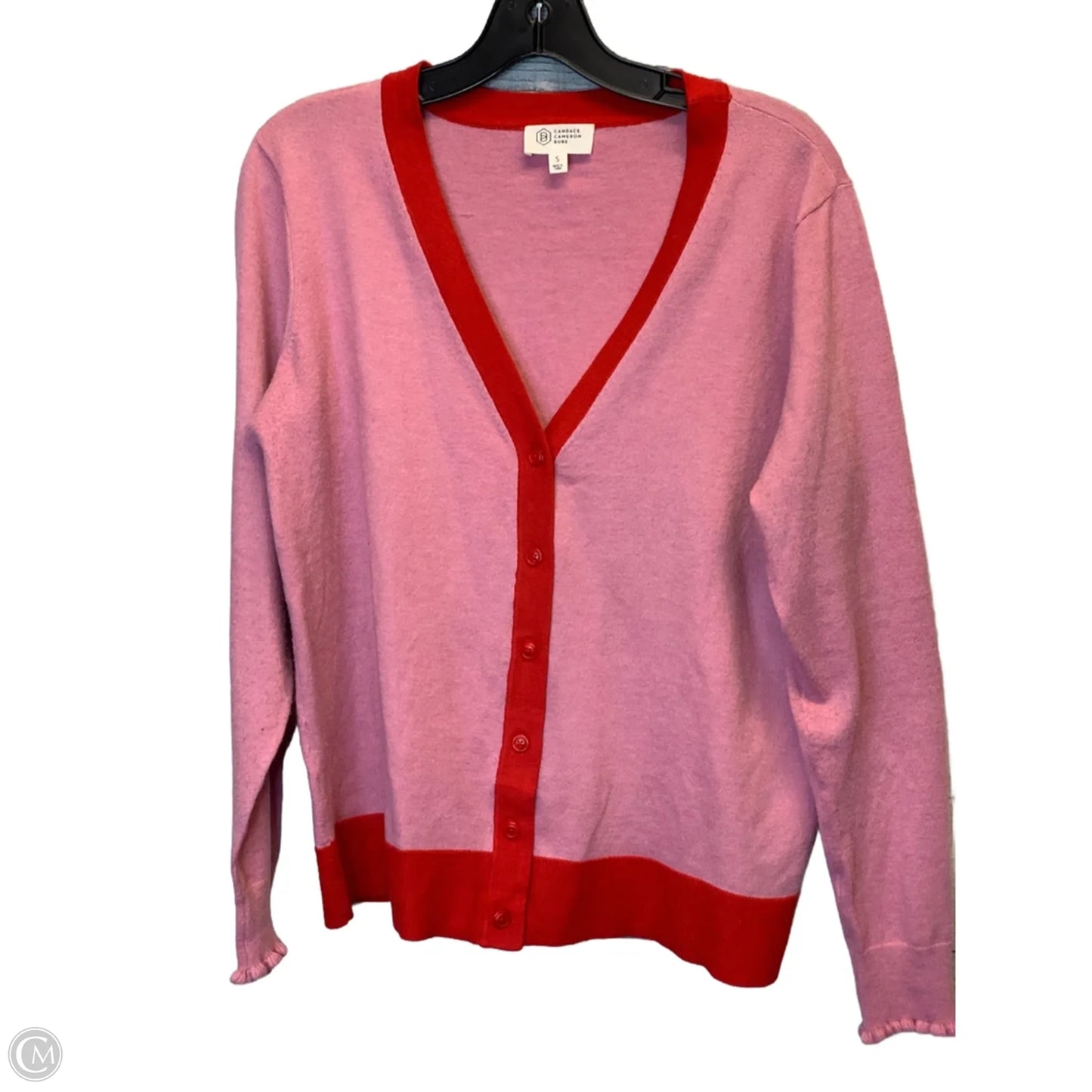 Cardigan By Candace Cameron Bure In Pink & Red, Size: S