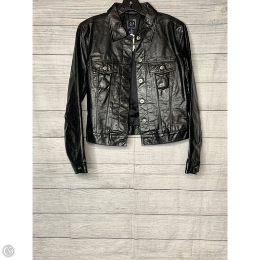 Jacket Leather By Gap In Black, Size: M