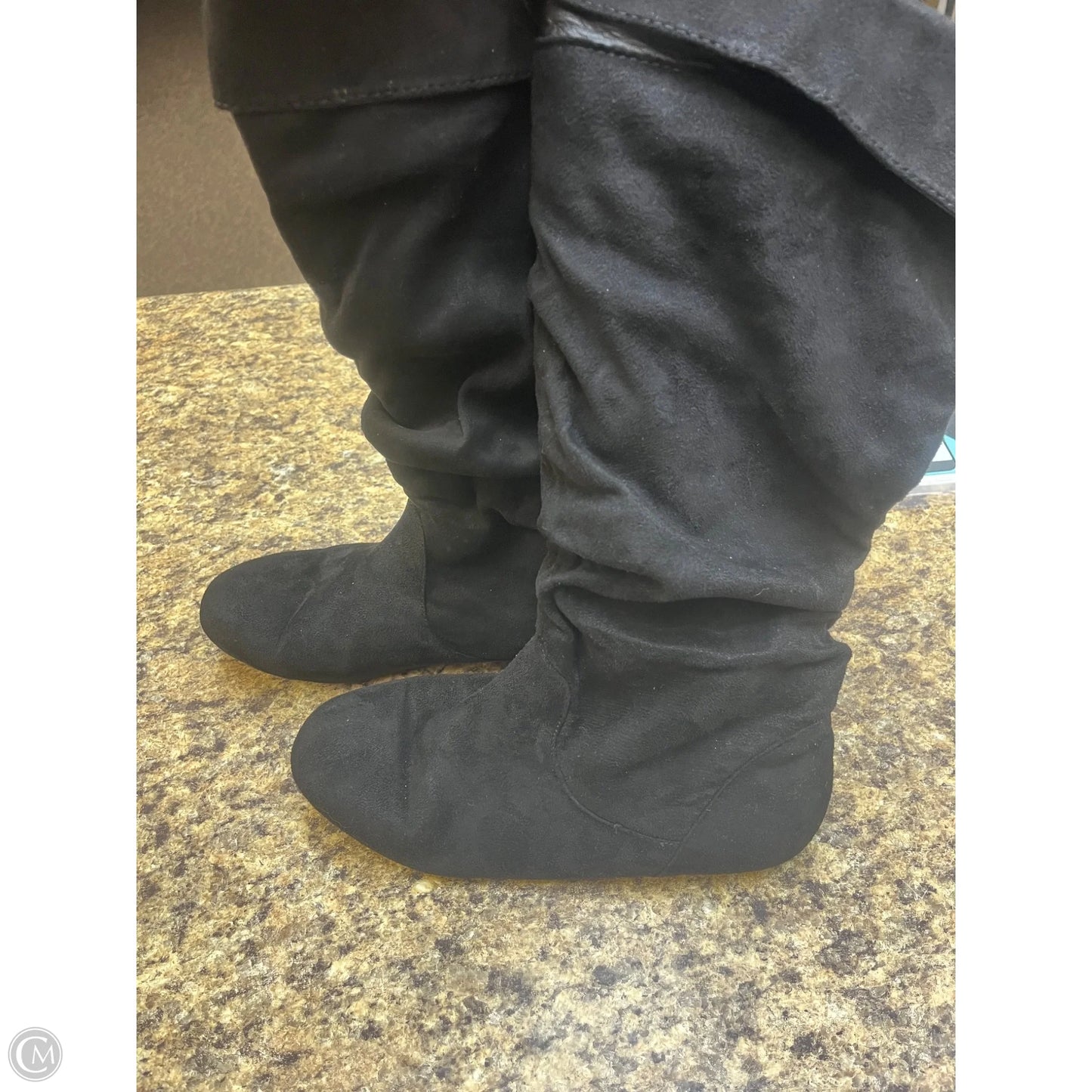 Boots Mid-calf Flats By Cmf In Black, Size: 9