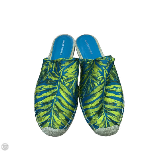 Sandals Flats By Marc Fisher In Blue & Green, Size: 9