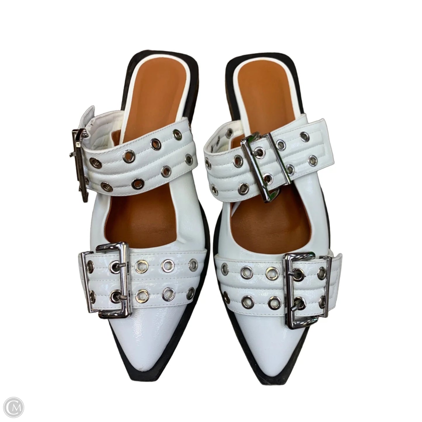 Shoes Flats By Cmf In Black & White, Size: 9