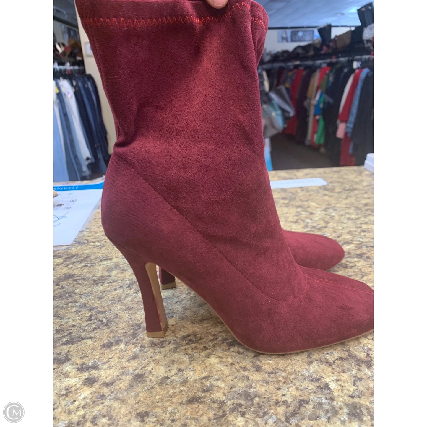 Boots Ankle Heels By Cmf In Red, Size: 9