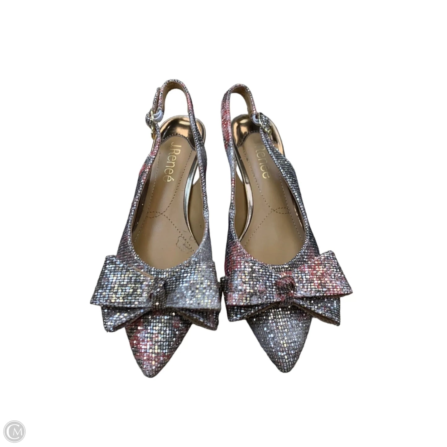 Shoes Heels Kitten By J Renee In Gold & Red, Size: 5