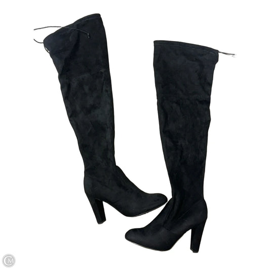 Boots Knee Heels By Cmf In Black, Size: 10