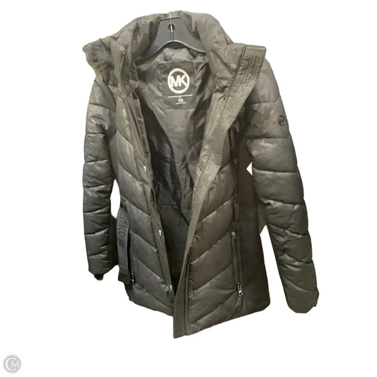 Coat Puffer & Quilted By Michael By Michael Kors In Black & Grey, Size: Xs